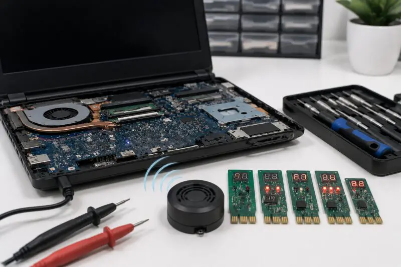 пищит ноутбук при включении — диагностика Laptop Lab