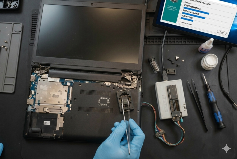 прошивка BIOS ноутбука на программаторе — Laptop Lab Хадера
