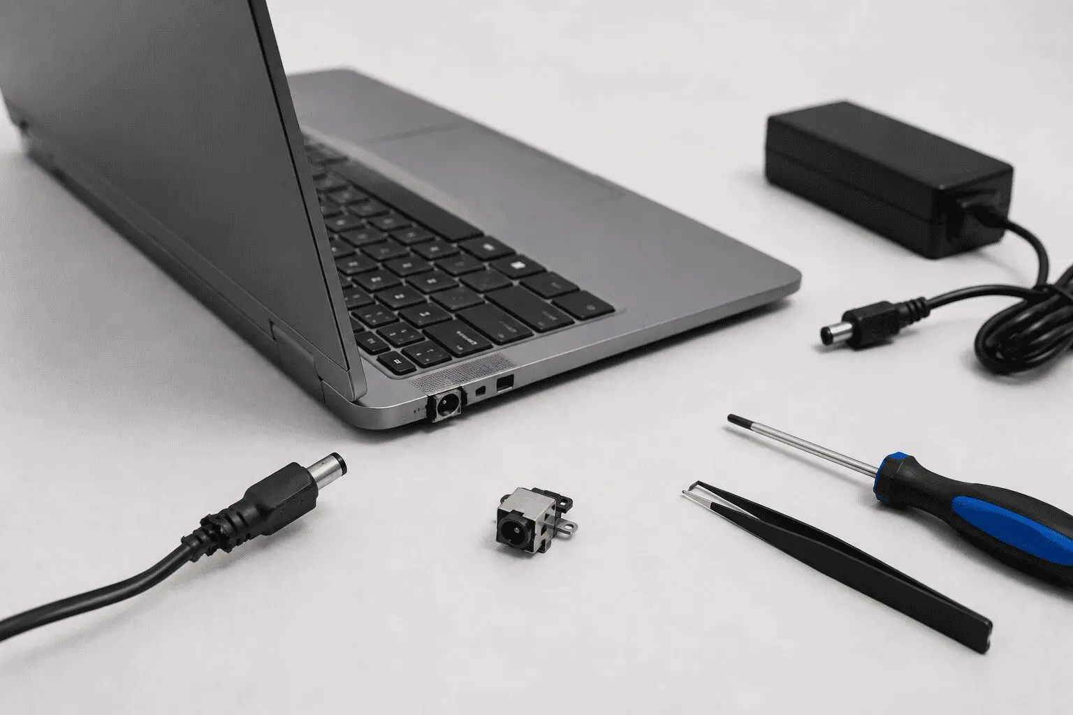 Ремонт разъёма питания ноутбука в мастерской Laptop Lab Хадера