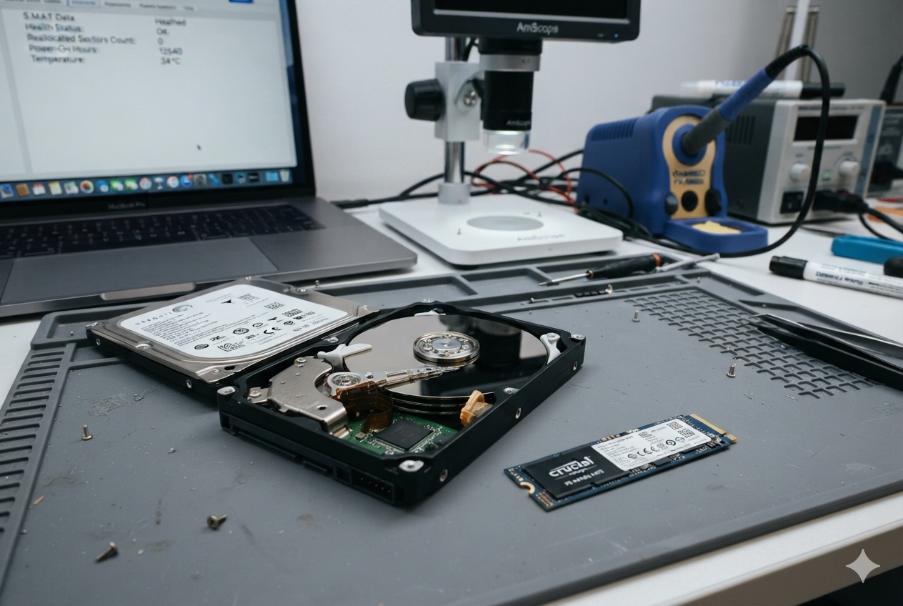 Признаки поломки диска ноутбука — диагностика HDD и SSD в лаборатории Laptop Lab, Хадера