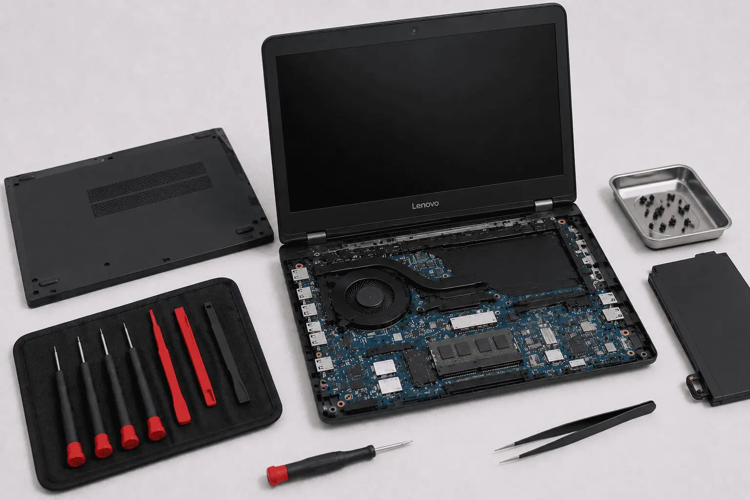 תיקון לפטופ לנובו במעבדה — Laptop Lab חדרה