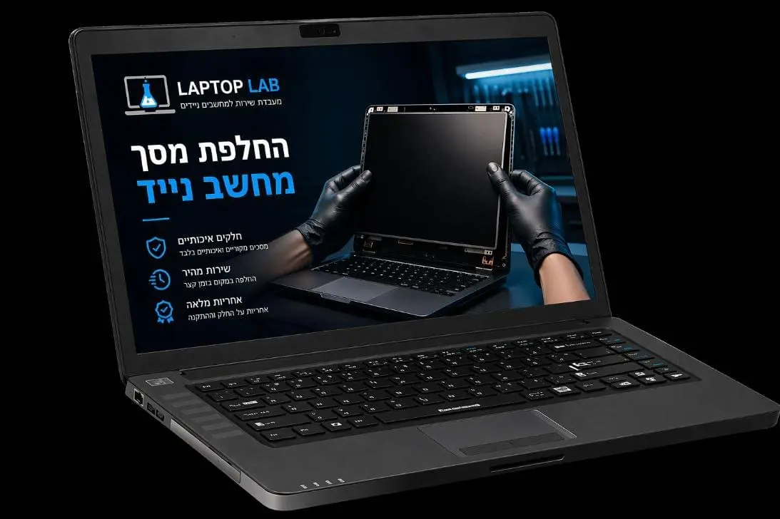 החלפת מסך מחשב נייד - תיקון מקצועי במעבדת Laptop Lab