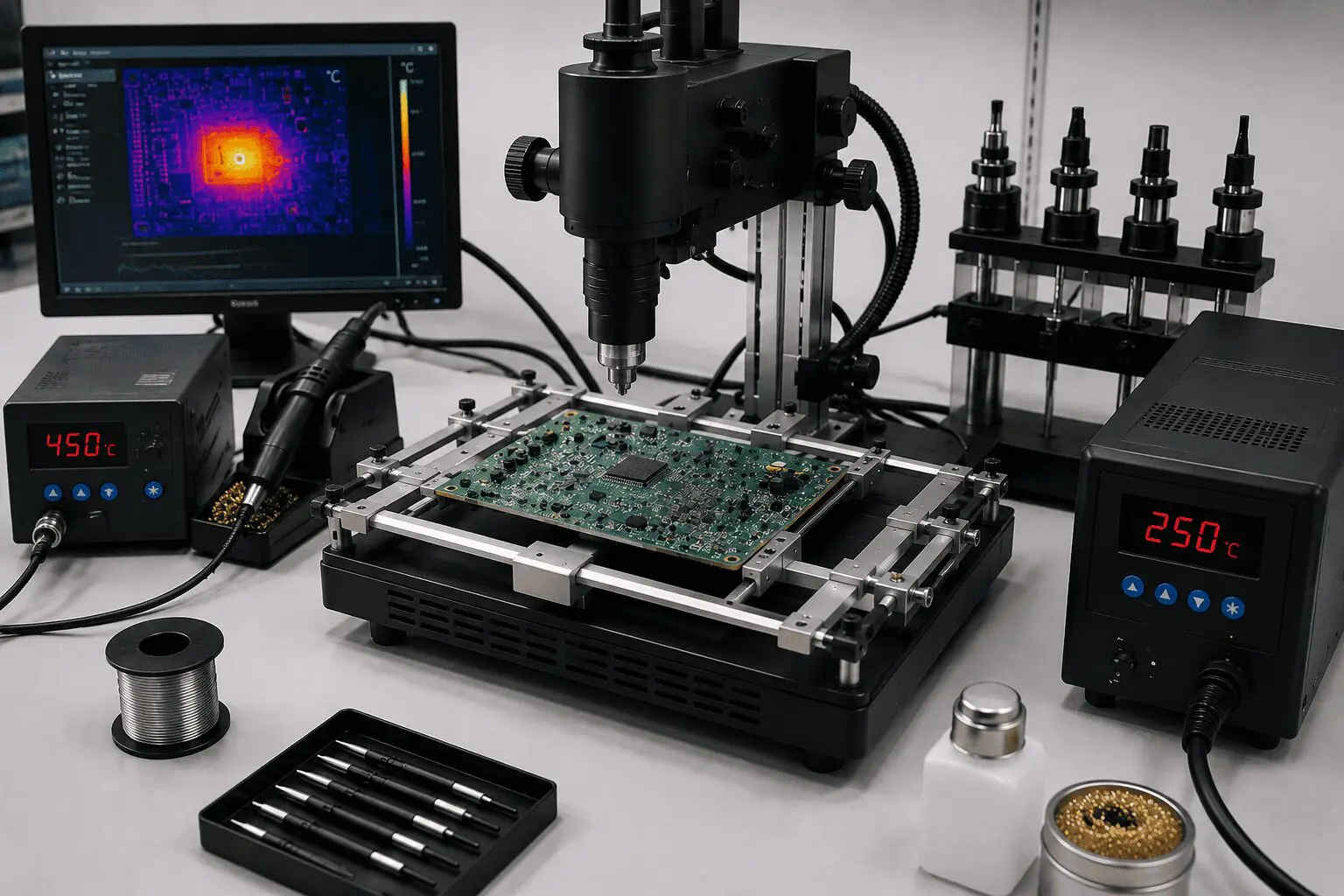 ремонт BGA в промышленной электронике — реболлинг в мастерской Laptop Lab
