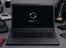 מחשב נייד מתאתחל שוב ושוב — אבחון ותיקון Laptop Lab