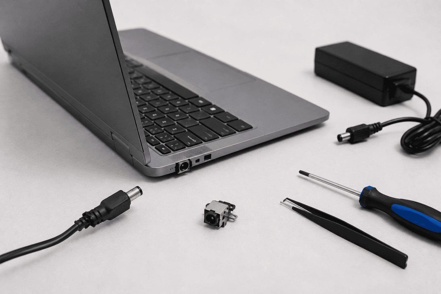 Ремонт разъёма питания ноутбука в мастерской Laptop Lab Хадера