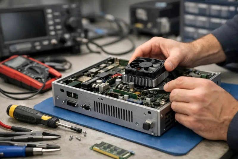 Обслуживание промышленного компьютера — профилактика в цеху, Laptop Lab Хадера