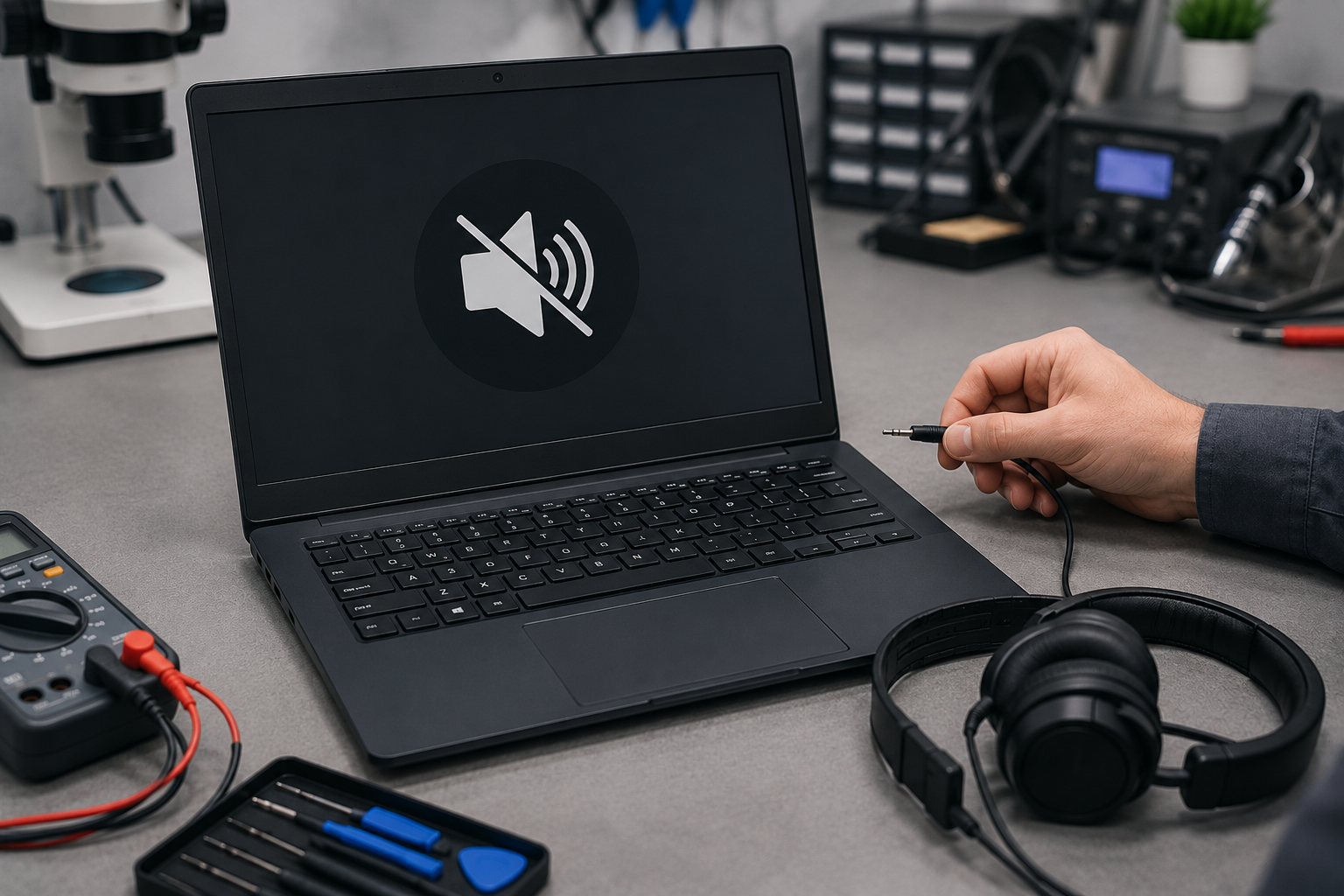 диагностика звука на ноутбуке — Laptop Lab Хадера