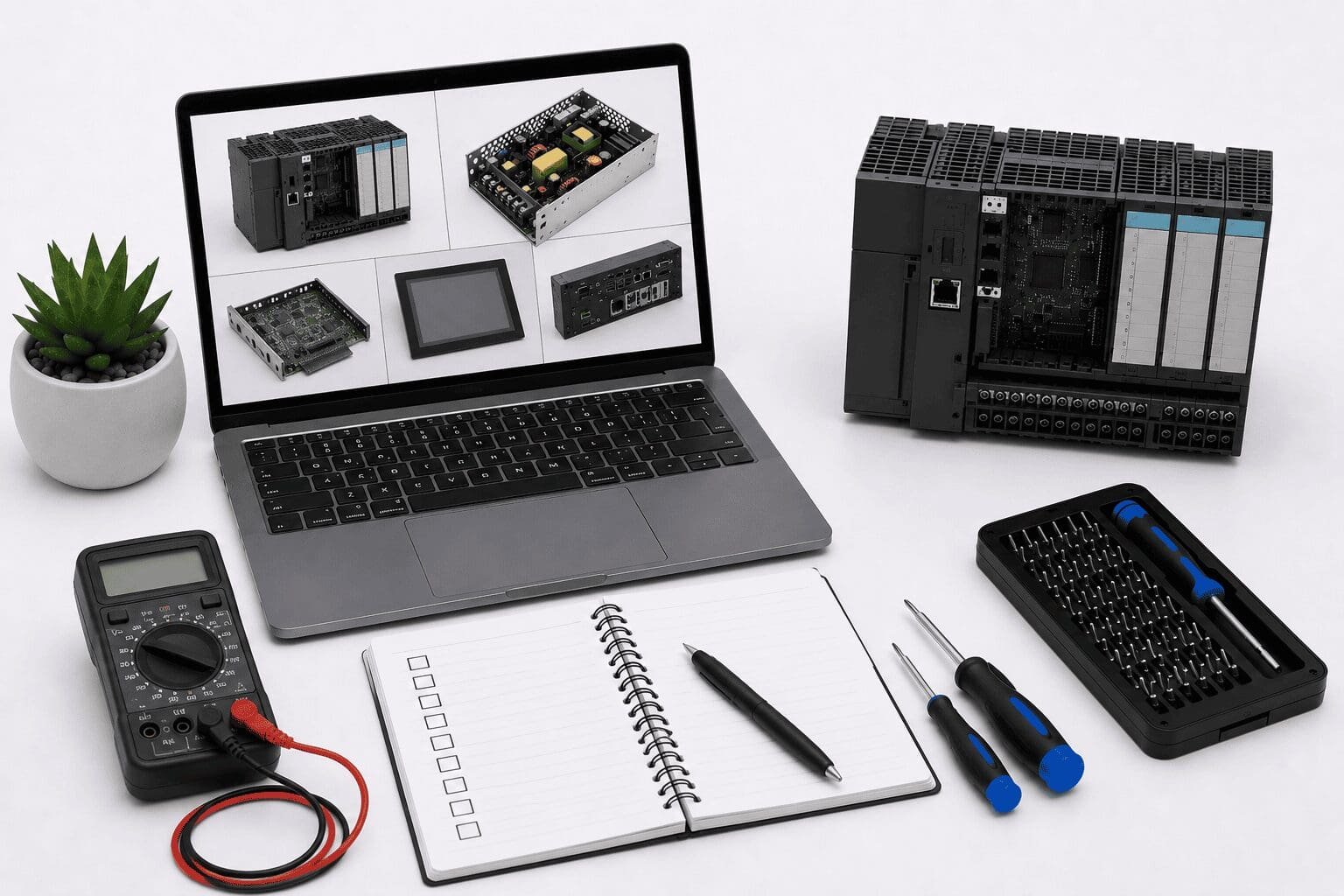 Диагностика промышленной электроники в мастерской Laptop Lab в Хадере