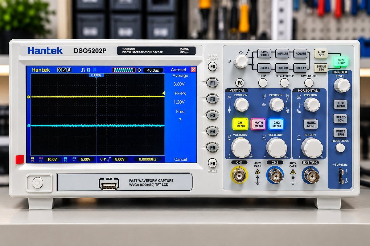 Осциллограф Hantek DSO5202P 200MHz для диагностики материнских плат — Laptop Lab Хадера