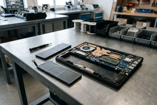 החלפת סוללה למחשב נייד — מעבדת Laptop Lab בחדרה