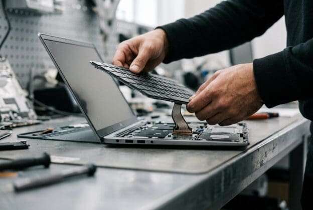 החלפת מקלדת מחשב נייד — מעבדת Laptop Lab בחדרה