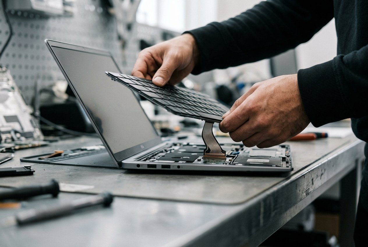 החלפת מקלדת מחשב נייד — מעבדת Laptop Lab בחדרה