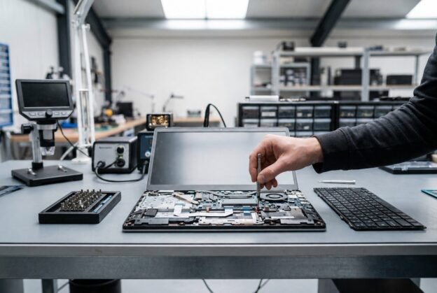 תיקון מחשב נייד ברמת רכיב במעבדת Laptop Lab בחדרה