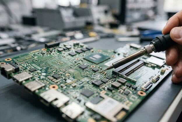 תיקון לוח אם במחשב נייד — מעבדת Laptop Lab בחדרה