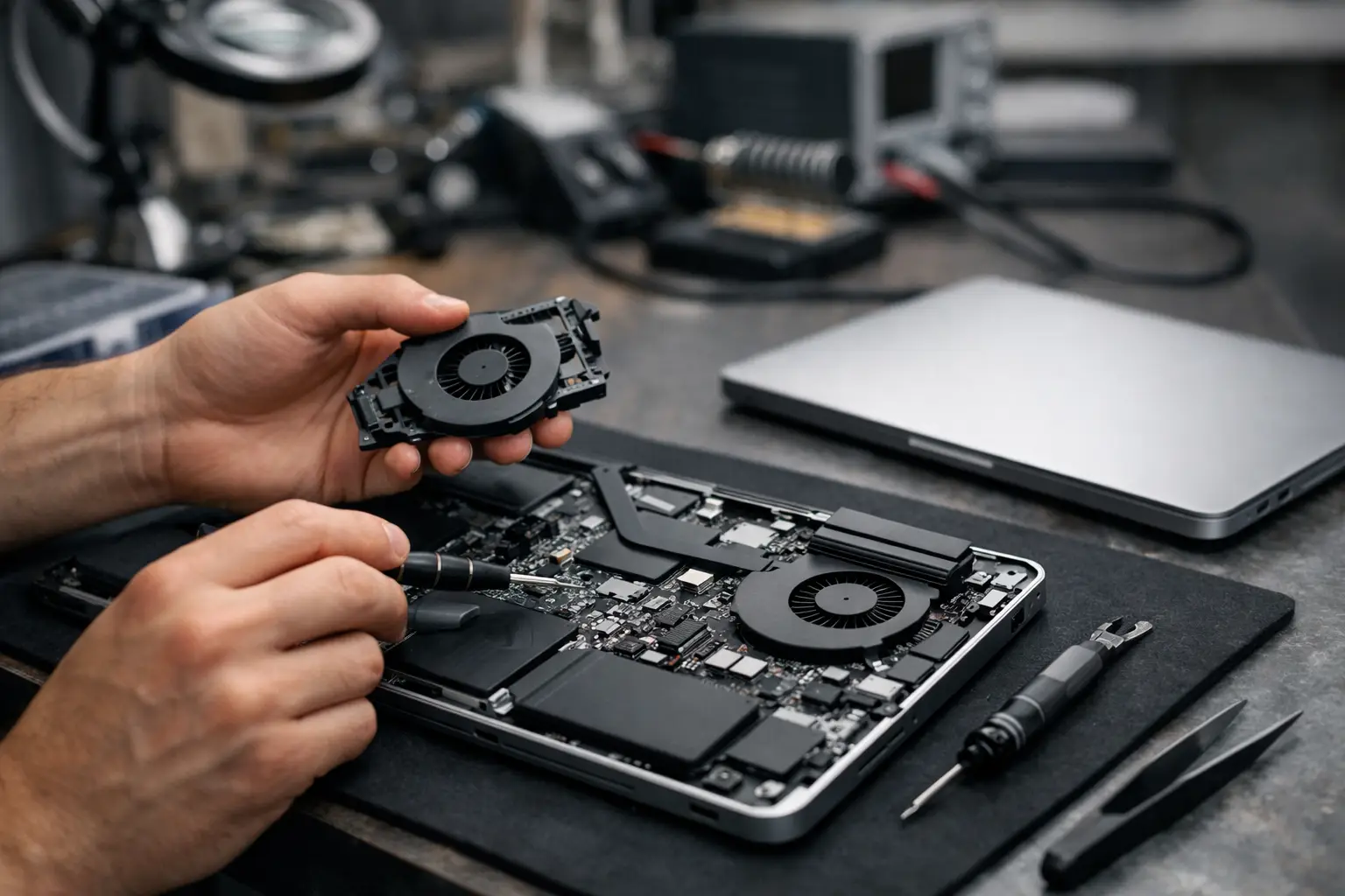ремонт или замена ноутбука в Хадере — диагностика в мастерской Laptop Lab