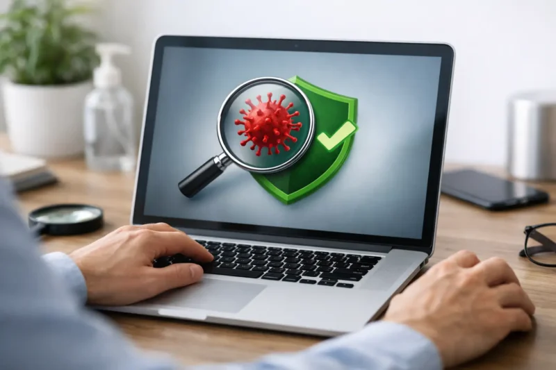 проверка компьютера на вирусы в мастерской Laptop Lab