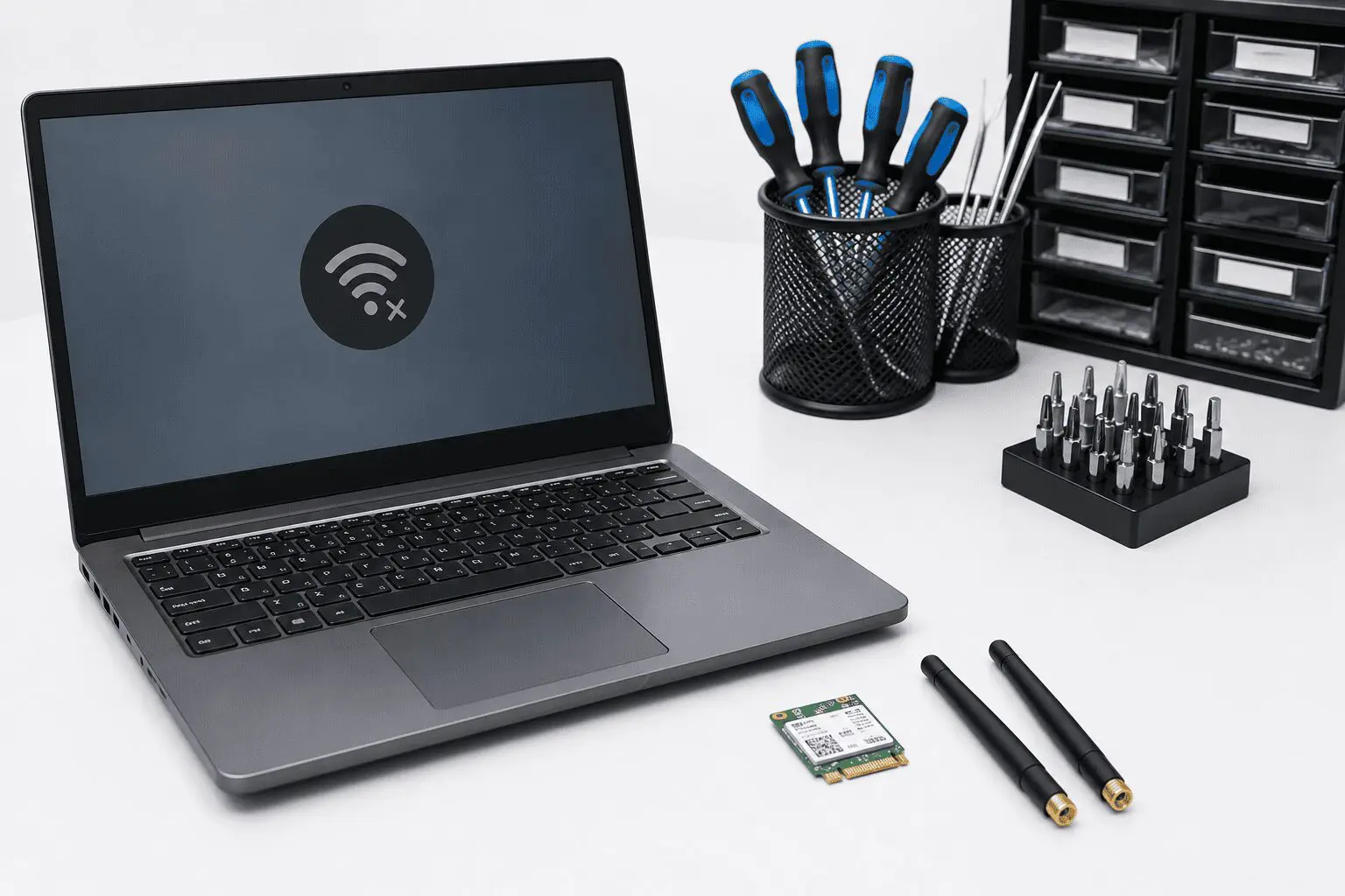 מחשב נייד לא רואה Wi-Fi — אבחון ותיקון Laptop Lab